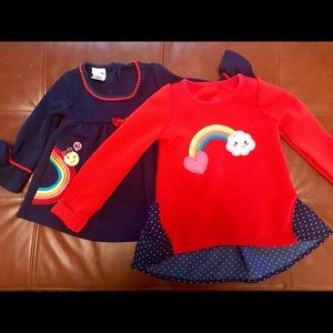 Darling Rainbow Shirts for your little girl!